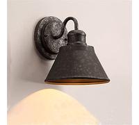 SYZMA Lámparas de Pared de Granero para Exteriores Retro Aplique descendente E27 Apliques de Pared industrial interior Vintage iluminación exterior Metal Luz IP65 (A)