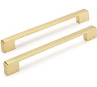 SYZOW 10 Pieza Tiradores Cocina Tiradores Armarios Dorados 192mm- Tiradores de Muebles Dorados Tiradores Cajones Dorados tiradores de muebles de cocina