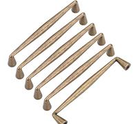 SYZOW 6 Piezas Manija de Gabinete de vintage bronce, Tiradores Cocina 96mm, tiradores de cocina bronce- Manillas Asas para Tiradores Muebles (Bronce 1, Distancia del Agujero: 128mm)