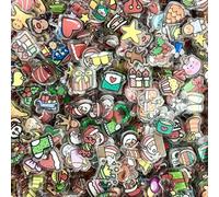 Syzplnwy Abalorios navideños de 250 g/500 g: suministros minimalistas de acrílico de doble cara de Navidad de 2 cm, 250g, Acrílico, No es una piedra preciosa