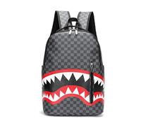 Syzplnwy Leisure Shark Mochila de negocios de gran capacidad para hombre, bolsa de viaje al aire libre, Haige Big Mouth, L