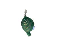 Syzplnwy Llavero de hoja de plátano: 10 cm, dije de bosque de felpa para bolsos/monederos (verde)