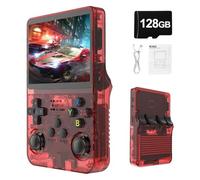 Syzplnwy R36S - Consola de juegos portátil retro con pantalla IPS de 3,5", batería de 3500mAh, tarjeta TF de 128 GB, más de 20.000 juegos, sistema Linux de código abierto para adolescentes y adultos