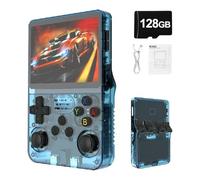Syzplnwy R36S - Consola de juegos portátil retro con pantalla IPS de 3.5 pulgadas, batería de 3500 mAh, tarjeta TF de 128 GB, más de 20.000 juegos, sistema Linux de código abierto para adolescentes y