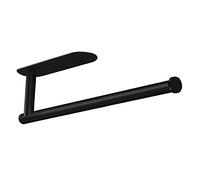 Syzplnwy Soporte para toallas de papel de acero inoxidable para debajo del gabinete, autoadhesivo y montaje de tornillo, toallero de cocina inoxidable 304 para rollos a granel, papel de aluminio