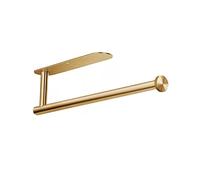 Syzplnwy Soporte para toallas de papel de acero inoxidable para debajo del gabinete, autoadhesivo y montaje de tornillo, toallero de cocina inoxidable 304 para rollos a granel, papel de aluminio