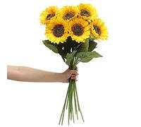 SZ - Girasol Artificial Varas largas para decoración Bodas bautizos Eventos Uso Interior Pack 6 pcs (65CM (6PCS))