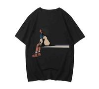 SZA SOS Anime Graphic T-Shirts Fashion Retro Manga Tshirt Black XL