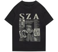 SZA SOS Graphic Tshirt Good Days Harajuku T-Shirts Hip Hop Fashion Cotton Casual Men T-Shirt Streetwear Y2K Tops Black M