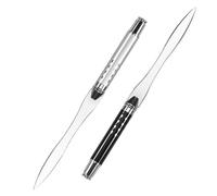 Szaboviktoria 2 Piezas Abrecartas Plata Y Negro, 16 cm Letter Opener, Abre Cartas, Abrecartas Espada, Abre Correo Y Paquetes Sin Esfuerzo