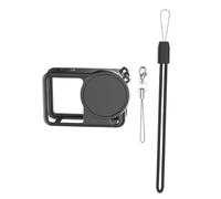 Szaerfa Funda de Silicona con cordón para Tapa de Lente para Action 6, Carcasa Protectora para cámara Deportiva Action, Funda de Transporte para cámara (Solo Carcasa) (Negro)