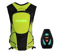 Szaerfa Mochila para Ciclismo al Aire Libre con señal LED Trasera, 5L Mochila Impermeable Intermitente de Color Visible Mochila de Senderismo para Acampar Mochila de Viaje para Hombres y Mujeres