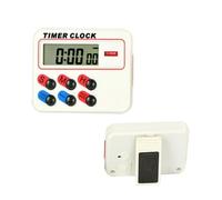 Szaerfa Temporizador de Cocina magnético Digital Lindo Reloj pequeño de 24/12 Horas con Gran dígito Anillo Ruidoso para cocinar para Hornear Ejercicio