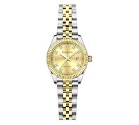 Szaikyri Mujer Clasico Reloj con Grana de Acero Inoxidable Sólida Resistente al Agua Relojes de Vestir para Damas (Silver Gold)