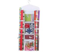 szaluyk Almacenamiento de papel de regalo, contenedores de almacenamiento de papel de regalo de doble cara, organizador de almacenamiento de papel de regalo para armario, detrás de la puerta