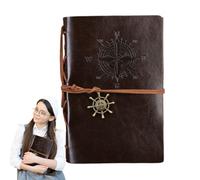 szaluyk Cuaderno de bocetos vintage, cuaderno pirata, diario para ideas creativas, planificador, material escolar, diario, suministros de enseñanza, artículos de papelería esenciales para hombres