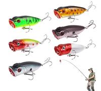 szaluyk Jigging Fishing Lures, Hard Bait Jigging Lures, 6X realista Casting Trolling Hard Jig Bait | Agua Salada Agua Dulce Ojos 3D Crecen Principiantes Pesca Ser para arroyos, ríos, mar