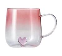szaluyk Tazas de café de | Tarro degradado de corazón 3D | Taza de 400 ml para bebidas calientes | Gusano re transparente para viajes Navidad Cocina Bar Latte Té Cereales | VFerres