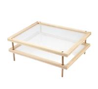 szaluyk Tendedero para condimentos - Secador para pasta y alimentos apilable de madera con red, herramienta de deshidratación pulida | Para hierbas aromáticas, frutas, verduras, pasta, conservación y