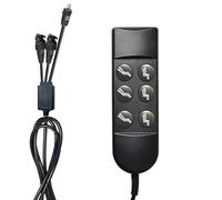 SZAWINLI Interruptor reclinable eléctrico, motor doble de 6 teclas 01 macho + doble motor 01 hembra, interfaz eléctrica de sofá manual, adecuado para elevador de silla Okin Limoss, controlador de