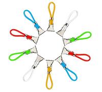 SZCXDKJ 10 PCS Pinzas para Toallas Multicolores Clips para Toallas Antióxido Clips Toalla de Té Clips de Metal y Plástico para Colgar Toallas Para Baño Cocina Balcón Armario Viaje