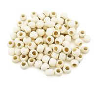 SZCXDKJ 100 Piezas Cuentas De Madera 20 Mm Redondas Con Agujero Grandes Abalorios Madera Natural Para Manualidades Joyería Decoraciones Macrame Artesanal