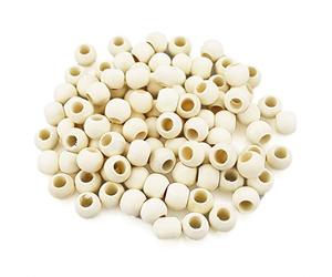 SZCXDKJ 100 Piezas Cuentas De Madera 20 Mm Redondas Con Agujero Grandes Abalorios Madera Natural Para Manualidades Joyería Decoraciones Macrame Artesanal