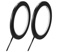 SZCXDKJ 2 piezas de cinta adhesiva blanca para pizarra de 3 mm x 66 m, cinta autoadhesiva negra delgada para cuadrícula de pizarra blanca para gráficos, cuadrícula y marcado en la oficina y la escuela