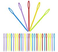 SZCXDKJ 30 aguja de coser de plástico, multicolor para niños, agujas de 9 cm para manualidades