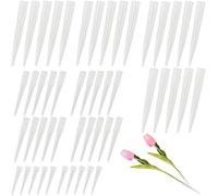 SZCXDKJ 50 piezas de flores Posy, tubos de flores de tres tamaños para arreglos florales para decoración de pasteles, púas de flores para organizar tubos de plástico