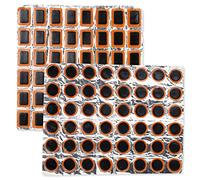 SZCXDKJ 96 parches cuadrados + parche redondo, parches de goma para pinchazos de tubo de bicicleta, kits de reparación de neumáticos de bicicleta, kit de reparación de pinchazos de tubo interior