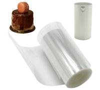 SZCXDKJ Collares para pasteles, rollo transparente de acetato de 8/10x10 m, hojas de pastel de mousse, hoja de pastel de acetato para decoración de pasteles, hornear y mousse de chocolate (8 cm)