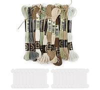 SZCXDKJ Hilo de bordado marrón, kit de hilo de coser hilos de bordar, hilo de costura marrón serie (14 madejas por paquete)