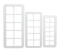 SZCXDKJ Juego de 3 cortadores de galletas cuadrados geométricos para fondant, 3 tamaños, decoración de pasteles