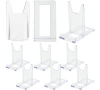 SZCXDKJ Juego de 6 soportes de placa de acrílico, soporte de exhibición transparente ajustable de plástico acrílico transparente, teléfonos, libros (11.2x10.5x6 cm)