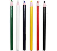 SZCXDKJ Lápiz de tela, 6 lápices de costura solubles en agua, lápices de marcado de tela borrables con cinta métrica, cerámica, madera de plástico