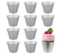 SZCXDKJ Paquete de 10 moldes de pudín, mini cubetas de pudín, tazas de aluminio para hornear, moldes antiadherentes para magdalenas, moldes para huevos, tazas para cupcakes para cocina, cocina DIY