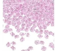 SZCXDKJ Piedras De Hielo Falsas,200 Pcs Rosa De Diamantes Falsos Cubitos De AcríLico Cubos Cuadrados De Cristal PláStico Gemas para Rellenos De Jarrones DcoracióN De Mesas Bodas Hogar 11 * 14mm