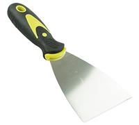 SZCXDKJ Rascador de pared de acero inoxidable con mango de goma de agarre suave para papel pintado, yeso, calcomanías y pintura (3 pulgadas)