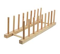 SZCXDKJ Soporte para platos para armarios de cocina, bandeja de madera de bambú, escurridores, organizador de gabinete de cocina para plato/taza/tapa de olla (1, 8 ranuras)
