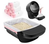 SZEE 120 bolsas de basura automáticas para gatos con cordones, caja de arena eléctrica para Litter-Robot 3/4, resistente a los arañazos para mascotas, 63,5 x 40,6 cm