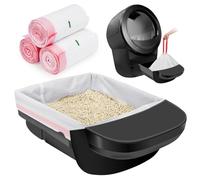 SZEE 60 bolsas autolimpiables para arena para gatos, bolsas de basura automáticas con cordones, caja de arena eléctrica para Litter-Robot 3/4, resistente a los arañazos para mascotas, 63,5 x 40,6 cm