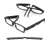 SZEOEOM Gafas de lectura plegables lectores de bolsillo portátiles lectores compactos ultrafinos delgados bloqueo de luz azul de viaje mujeres hombres (Negra, +1.0)