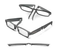 SZEOEOM Gafas de lectura plegables lectores de bolsillo portátiles lectores compactos ultrafinos delgados bloqueo de luz azul de viaje mujeres hombres (Gris, 2.5, Dioptrías)