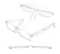 SZEOEOM Gafas de lectura plegables lectores de bolsillo portátiles lectores compactos ultrafinos delgados bloqueo de luz azul de viaje mujeres hombres (Claro, 3, Dioptrías)