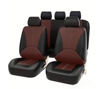 SZFCL Fundas Asientos Coche para BMW 3 Series 2009-2011, Delanteros Traseros Seat Cover Cuero Antideslizantes Impermeable Interior,Black-Coffee