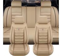 SZFCL Fundas Asientos Coche para Dodge Magnum 2.Generation Wagon SE/SXT/R/T/SRT-8 2004-2009, Cuero Delantero Trasero Juegos de Cubreasientos Impermeable Protector Accesorios,Beige