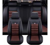 SZFCL Fundas Asientos Coche para Toyota RAV4 (XA50) 5.Gen 2020 2021 2022 2023 2024 2025 2026, Cuero Delantero Trasero Juegos de Cubreasientos Impermeable Protector Accesorios,Black-Coffee