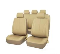 SZFCL Fundas Asientos Coche para VW New Beetle Cabrio (1Y7) 2002-2010, Delanteros Traseros Seat Cover Cuero Antideslizantes Impermeable Interior,Beige
