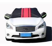 SZFCL Protector Parabrisas para Volkswagen Passat CC 2019-2023 2024 2025, Cubierta Parasol Coche Delantero Arabrisas Protege Funda Anti Nieve Hielo,Black-Red